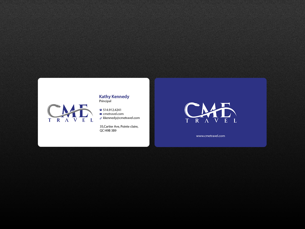 Business Card Design by Creations Box 2015 for cme travel | Design #11610089