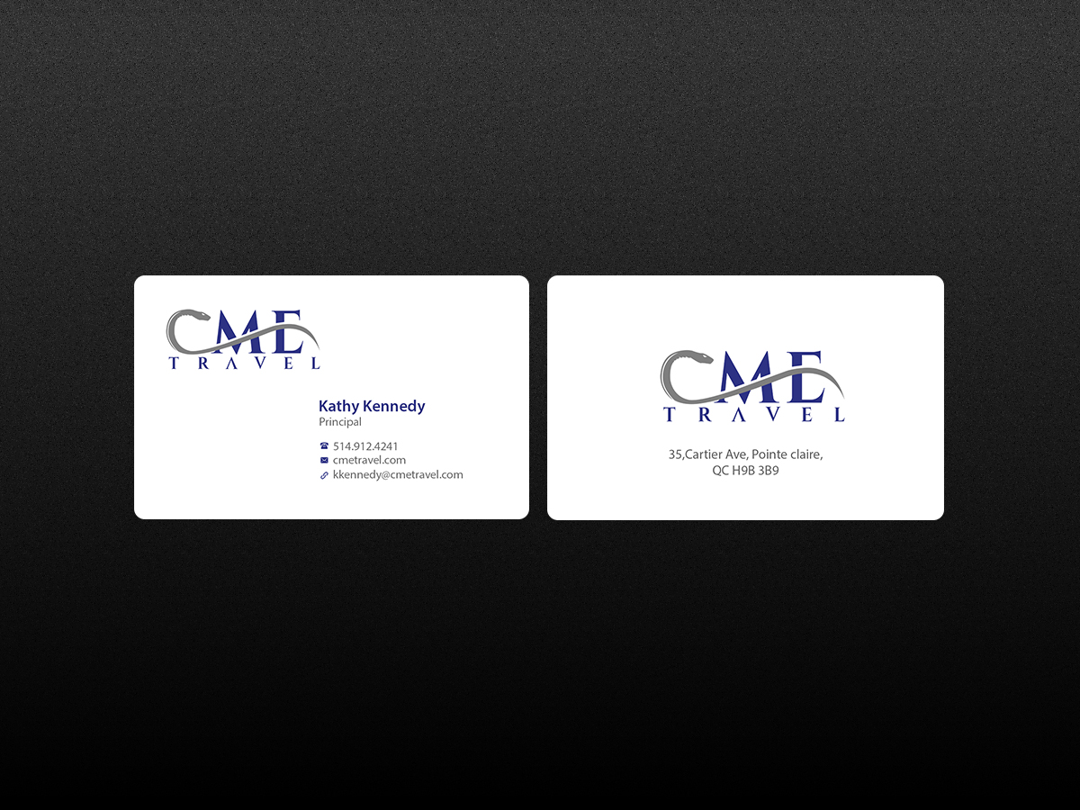 Business Card Design by Creations Box 2015 for cme travel | Design #11610090