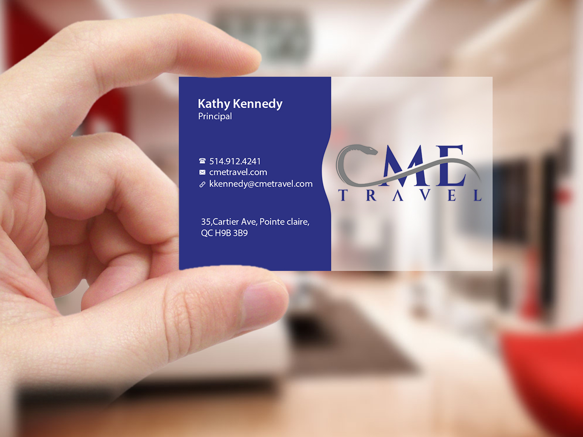 Business Card Design by Creations Box 2015 for cme travel | Design #11610091