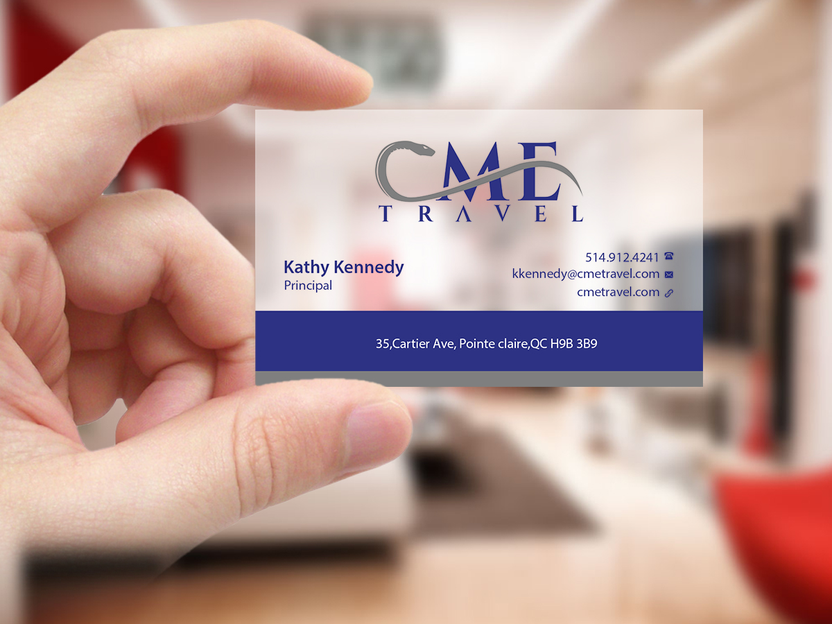 Business Card Design by Creations Box 2015 for cme travel | Design #11610093