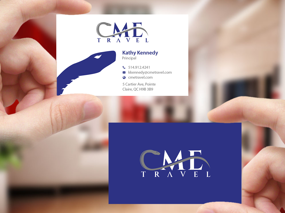 Business Card Design by Creations Box 2015 for cme travel | Design #11610104