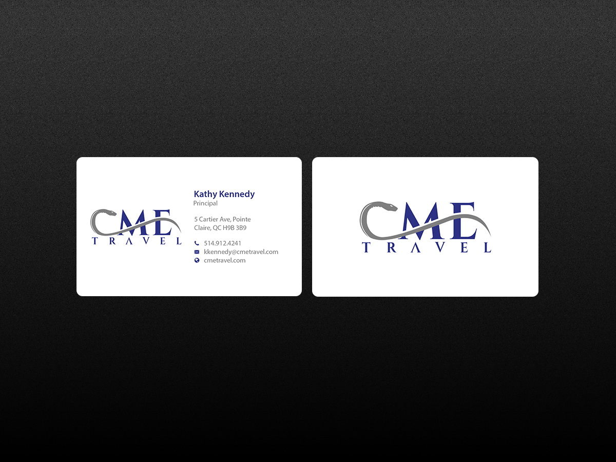 Business Card Design by Creations Box 2015 for cme travel | Design #11610105