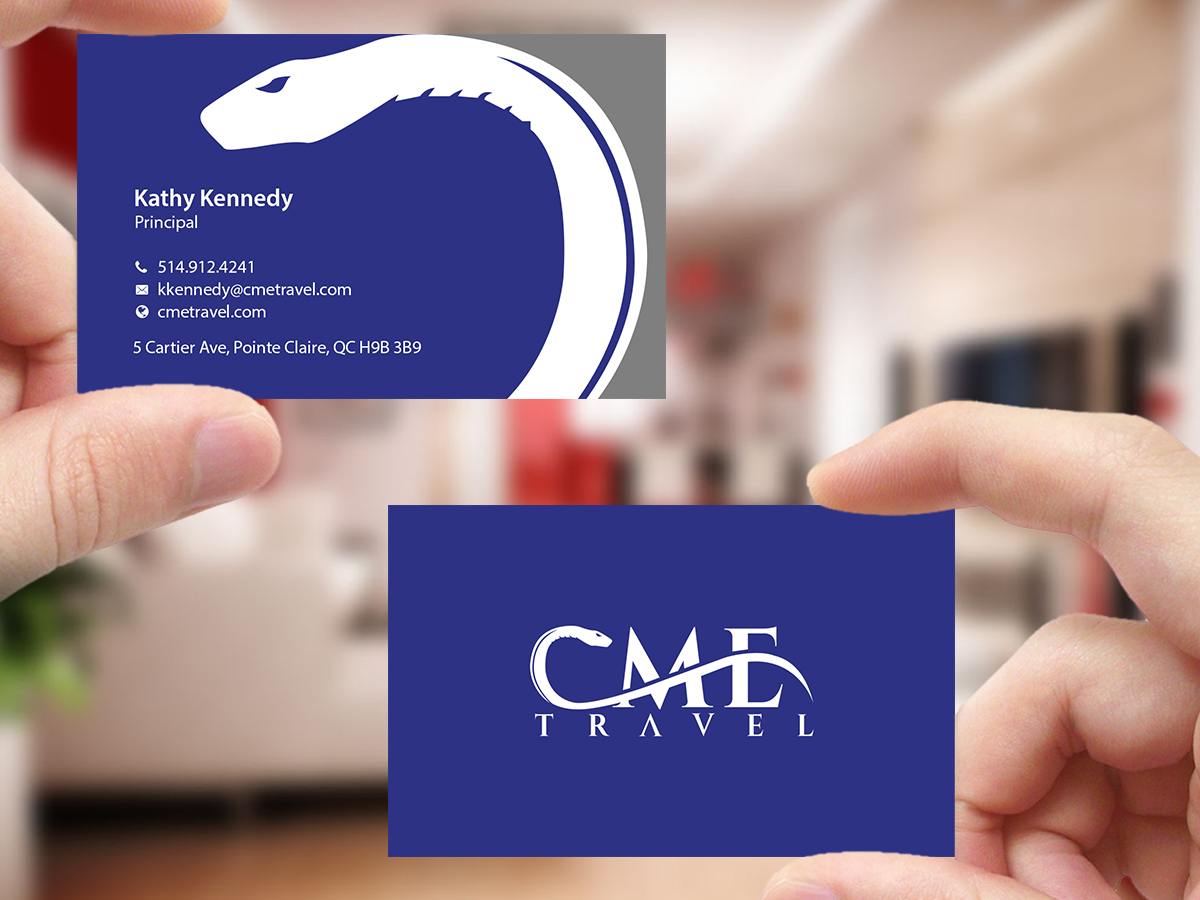 Business Card Design by Creations Box 2015 for cme travel | Design #11610111