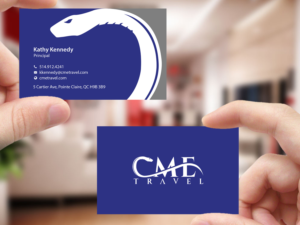 Business Card Design by Creations Box 2015 for cme travel | Design: #11610111