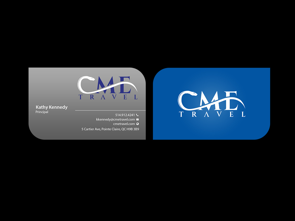 Business Card Design by Creations Box 2015 for cme travel | Design #11610114