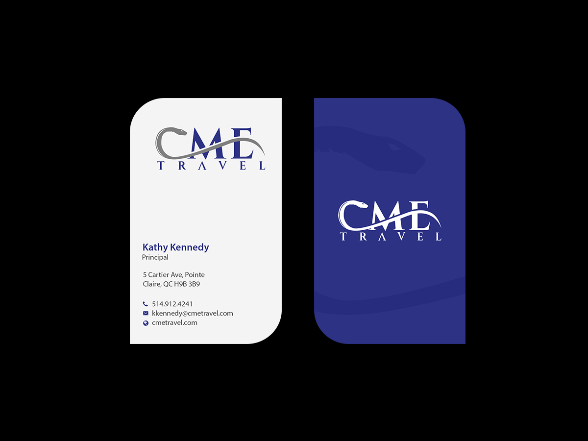 Business Card Design by Creations Box 2015 for cme travel | Design #11610115