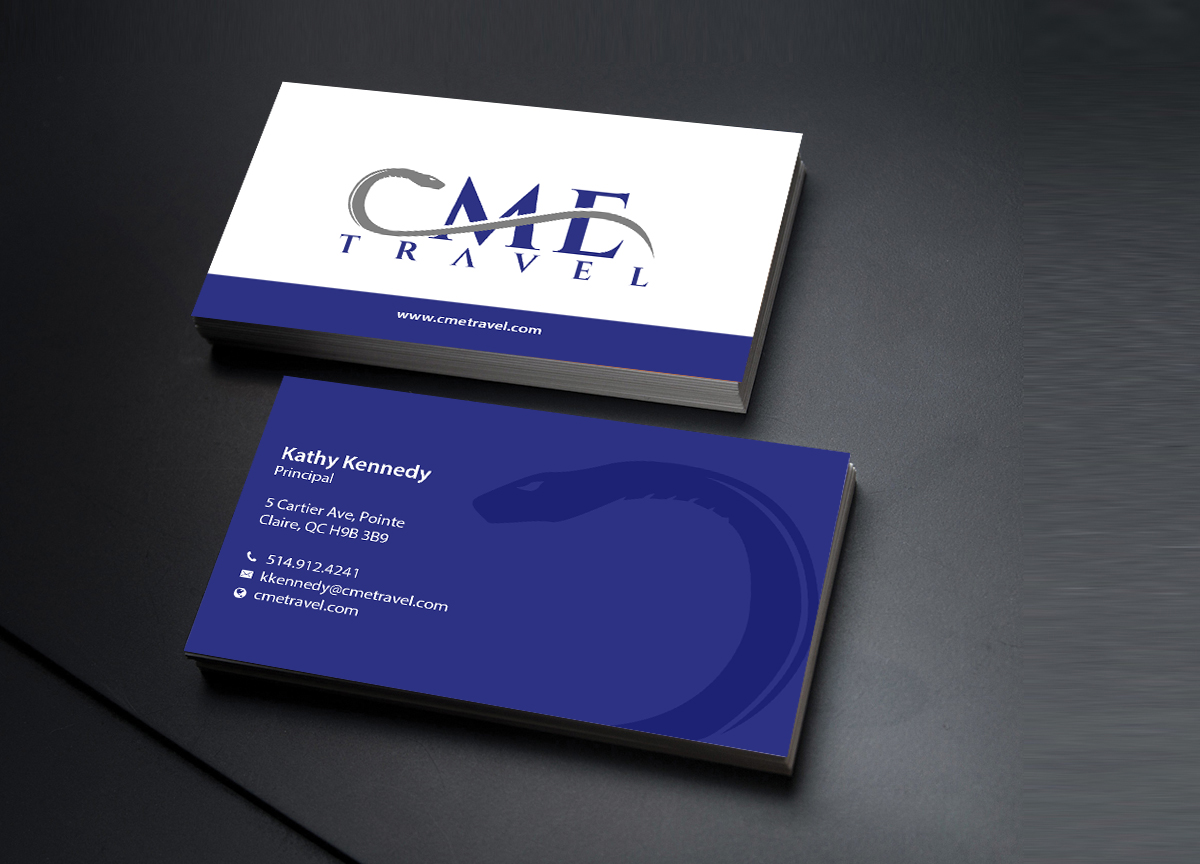 Business Card Design by Creations Box 2015 for cme travel | Design #11610116