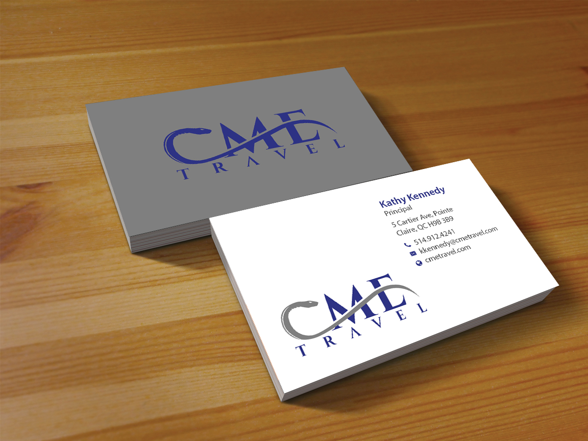 Business Card Design by Creations Box 2015 for cme travel | Design #11610117
