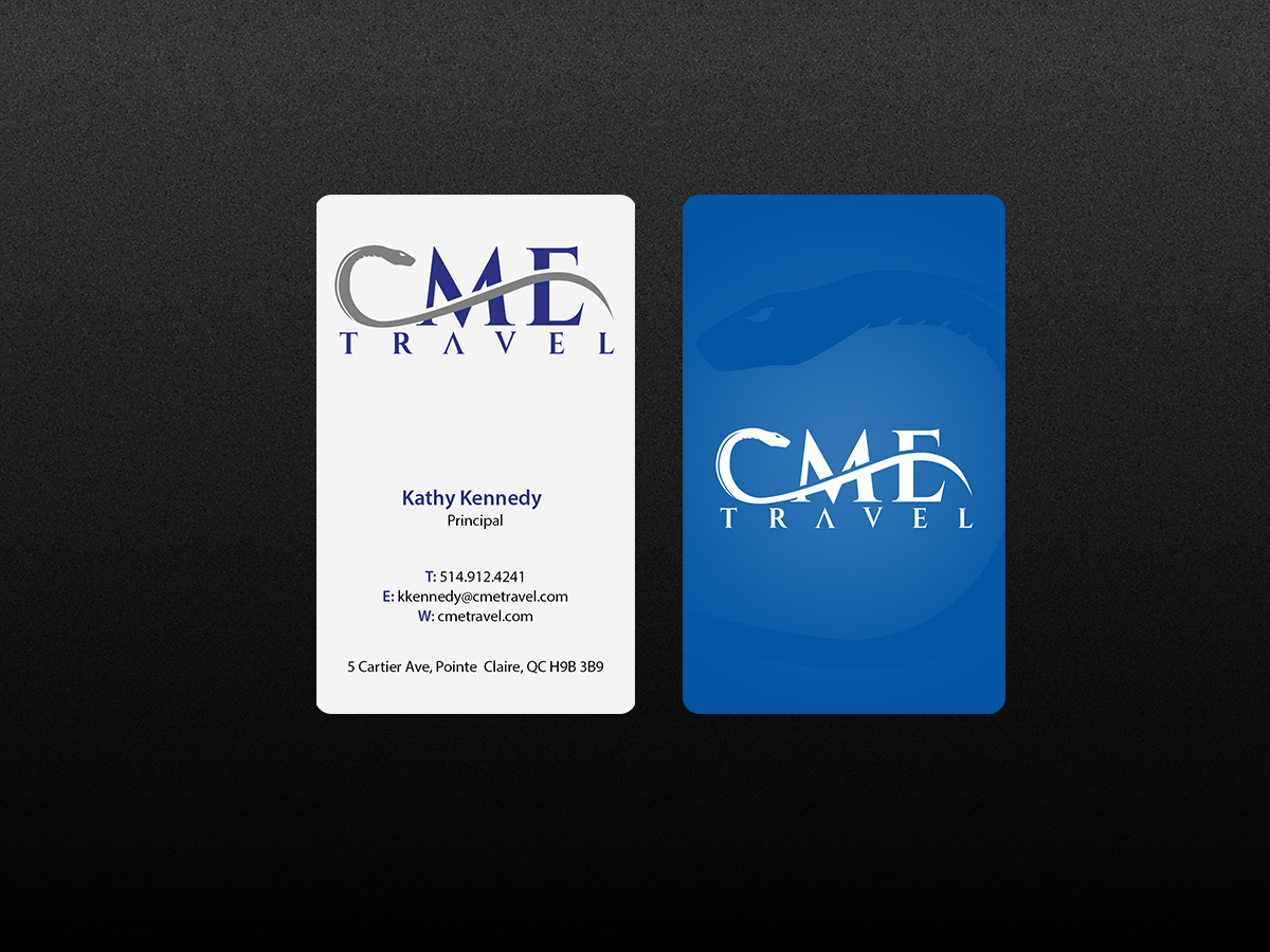 Business Card Design by Creations Box 2015 for cme travel | Design #11610130