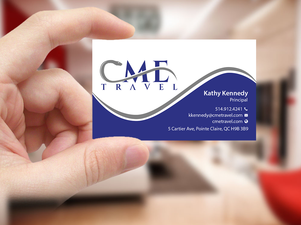 Business Card Design by Creations Box 2015 for cme travel | Design #11610135