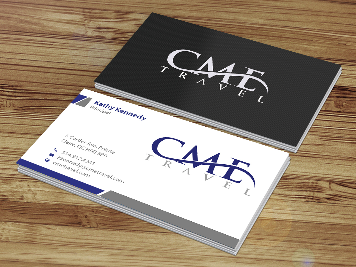 Business Card Design by Creations Box 2015 for cme travel | Design #11682975
