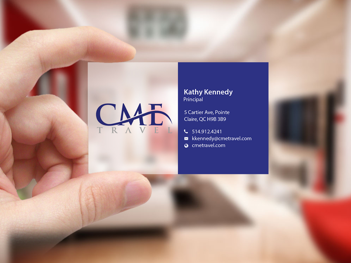 Business Card Design by Creations Box 2015 for cme travel | Design #11682981