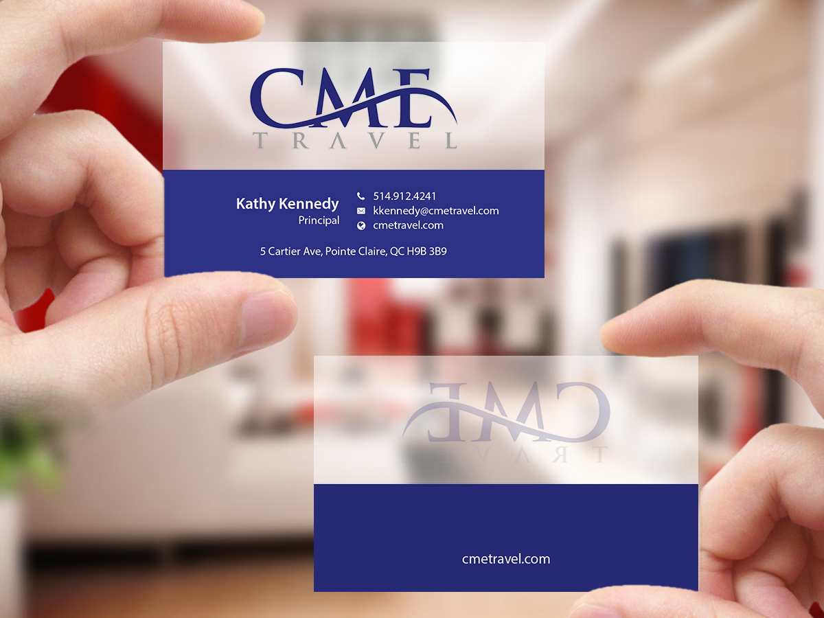 Business Card Design by Creations Box 2015 for cme travel | Design #11682989
