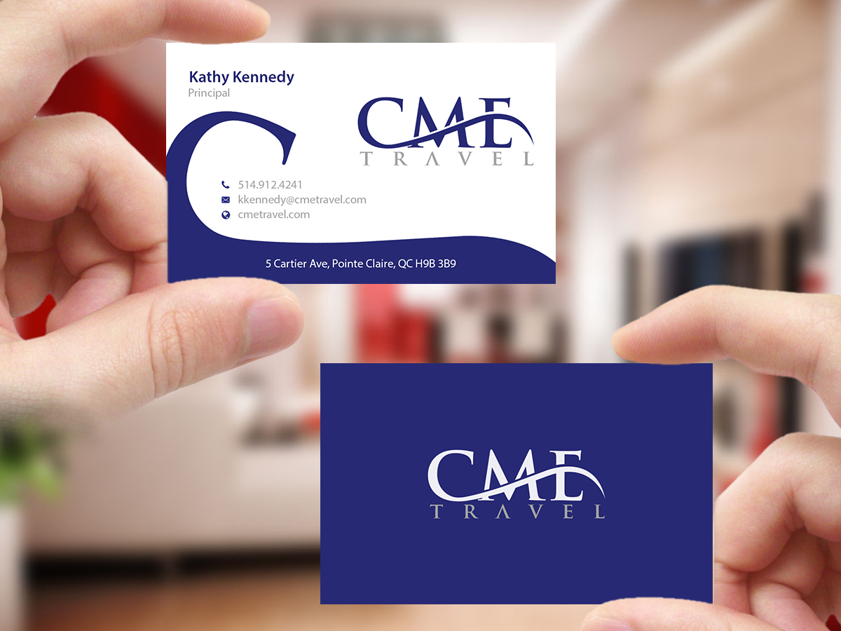 Business Card Design by Creations Box 2015 for cme travel | Design #11682990
