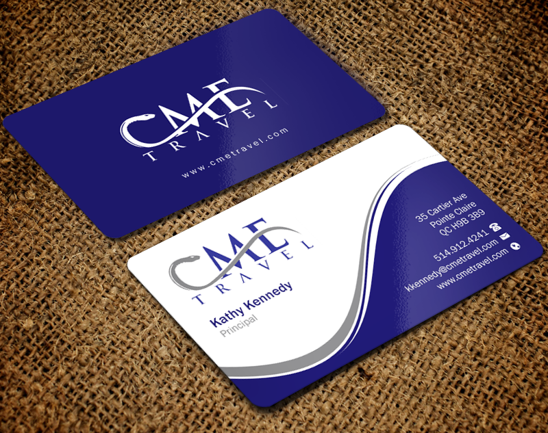 Business Card Design by Brand aid for cme travel | Design #11606830