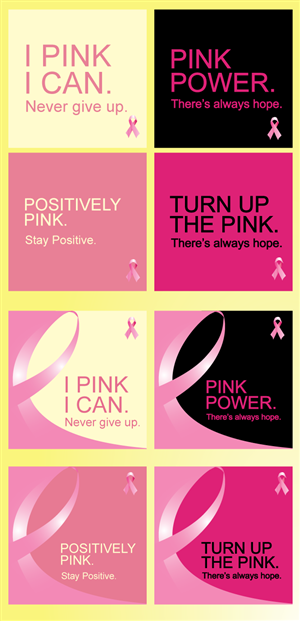 Breast Cancer Stickers | Graphic Design by TedAtkinson