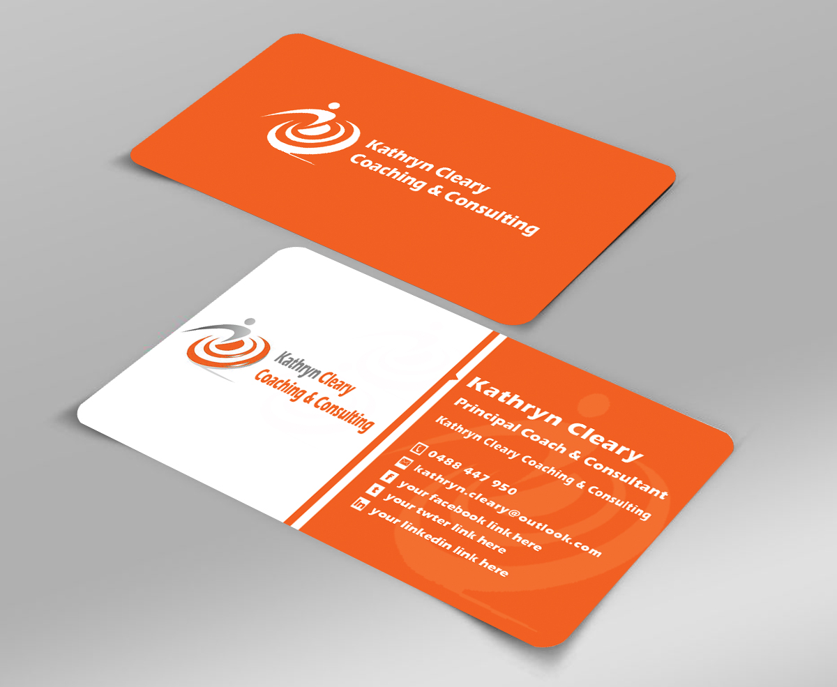 Design de Carte de Visite par Harshan pour Kathryn Cleary Coaching & Consulting | Design #2362382