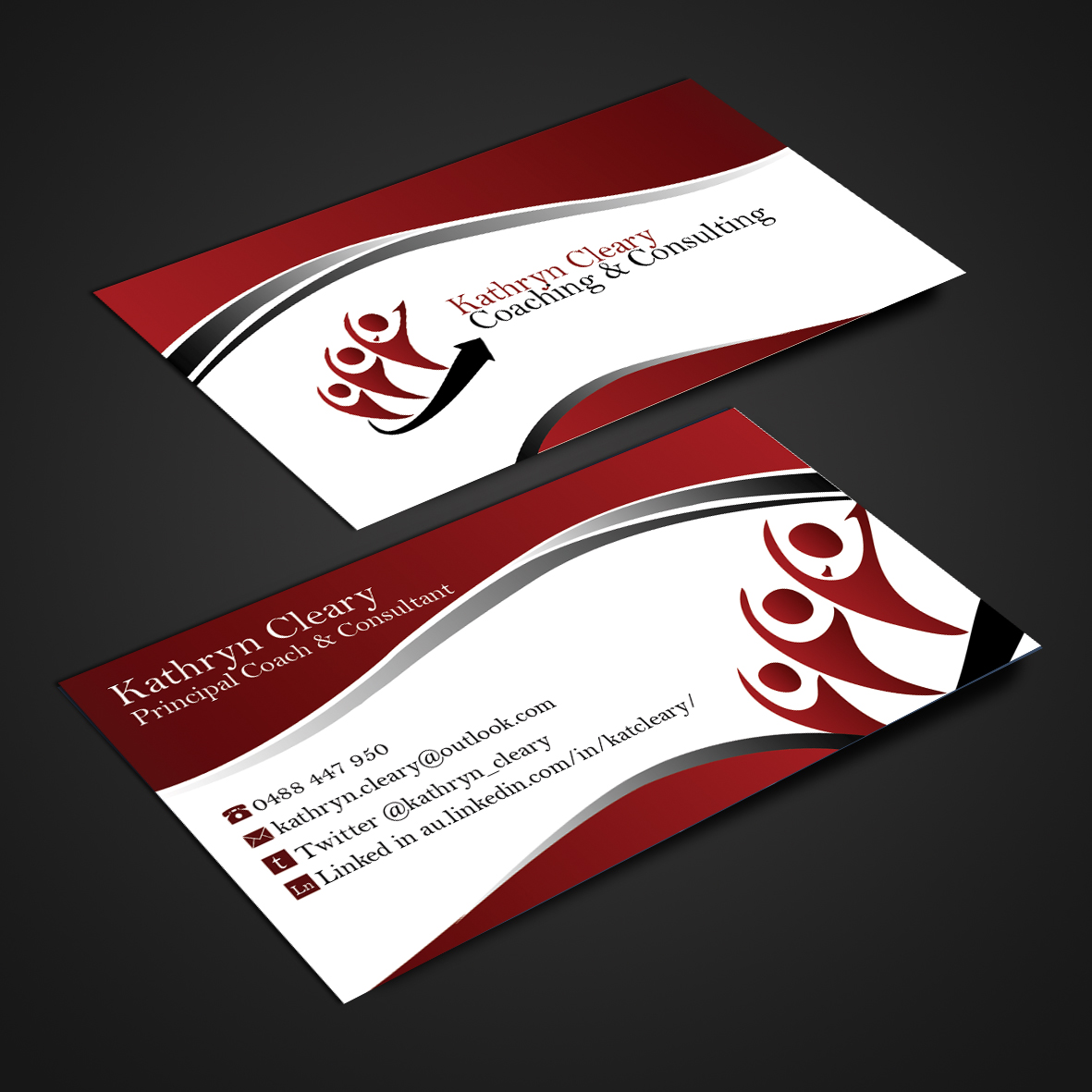 Diseño de Tarjeta de Presentación por Harshan para Kathryn Cleary Coaching & Consulting | Diseño #2514273