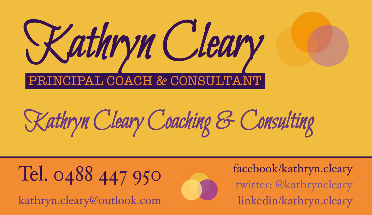 Design de Carte de Visite par Diesel's Daughter pour Kathryn Cleary Coaching & Consulting | Design #2476283
