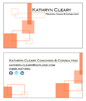 Business Card Design by Mary Marren for Kathryn Cleary Coaching & Consulting | Design: #2358290