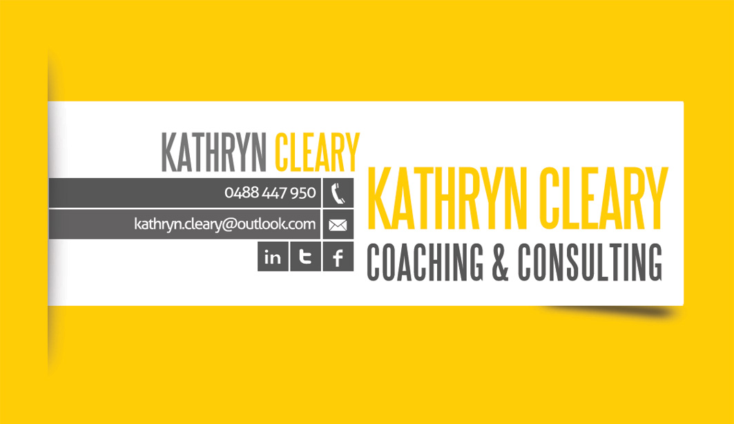 Diseño de Tarjeta de Presentación por nurmania para Kathryn Cleary Coaching & Consulting | Diseño #2359299