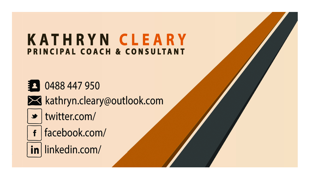 Business Card Design by imjaymarkkk for Kathryn Cleary Coaching & Consulting | Design #2361407