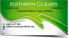Business Card Design by Andrija Tanja for Kathryn Cleary Coaching & Consulting | Design #2357392