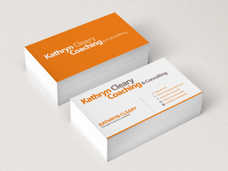 Visitenkarten-Design von azakdesigns für Kathryn Cleary Coaching & Consulting | Design #2358456