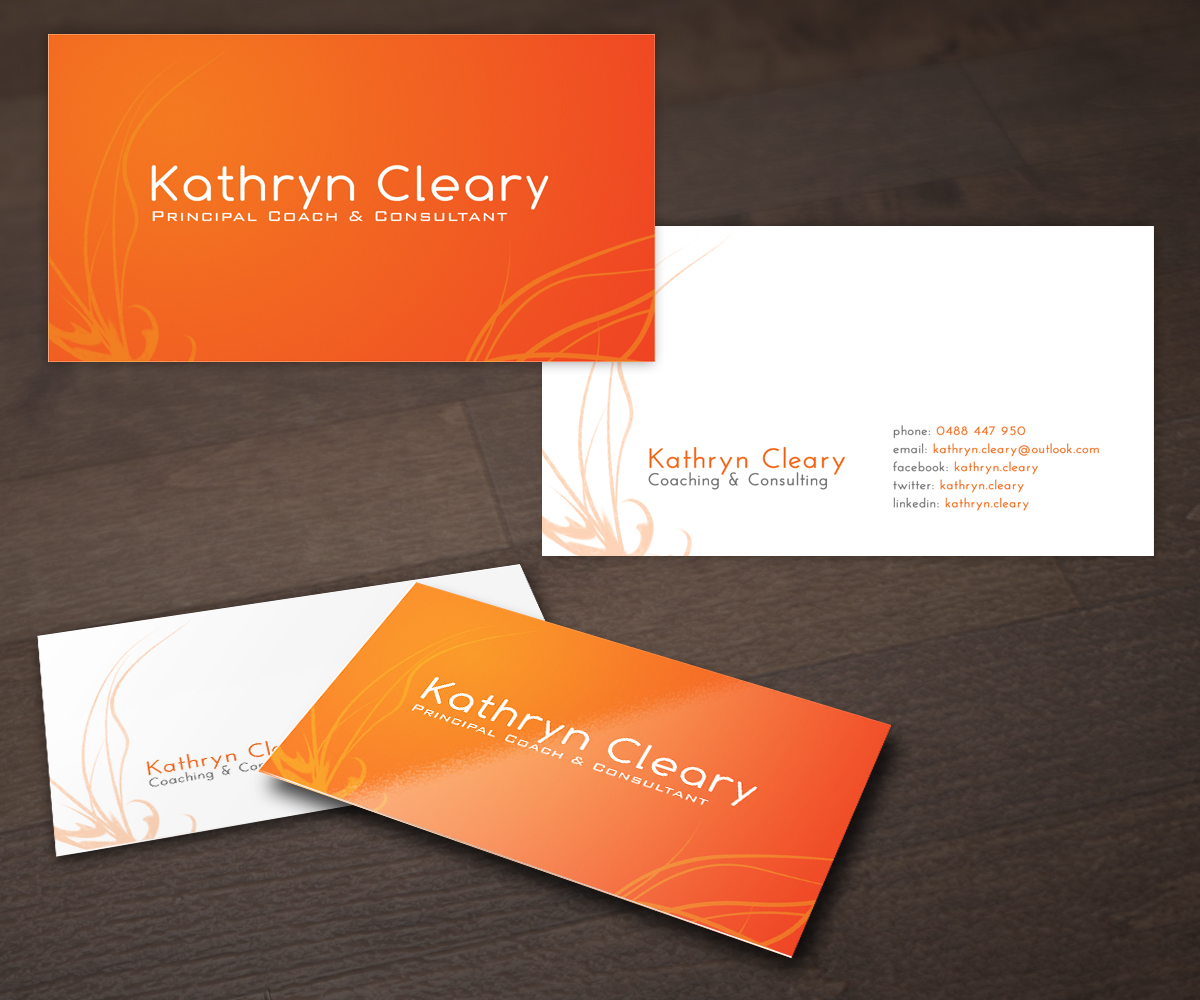 Business Card Design by FutureDesigne for Kathryn Cleary Coaching & Consulting | Design #2352632