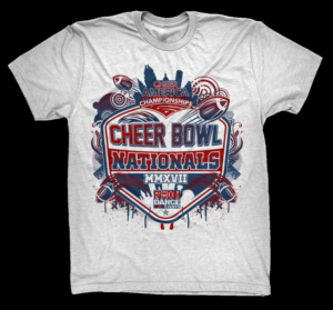 Cheer America Cheer Bowl National Championships 2017 | Diseño de Camiseta por CREARTIVE