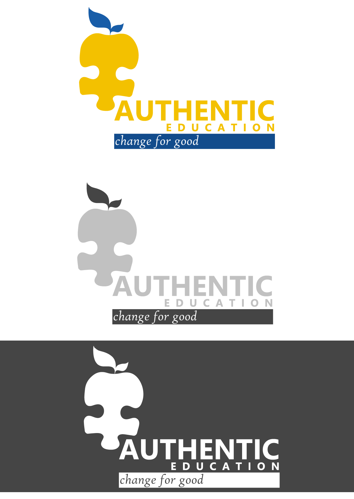 Logo Design by Electric Sparrow for Authentic Education | Design #24698