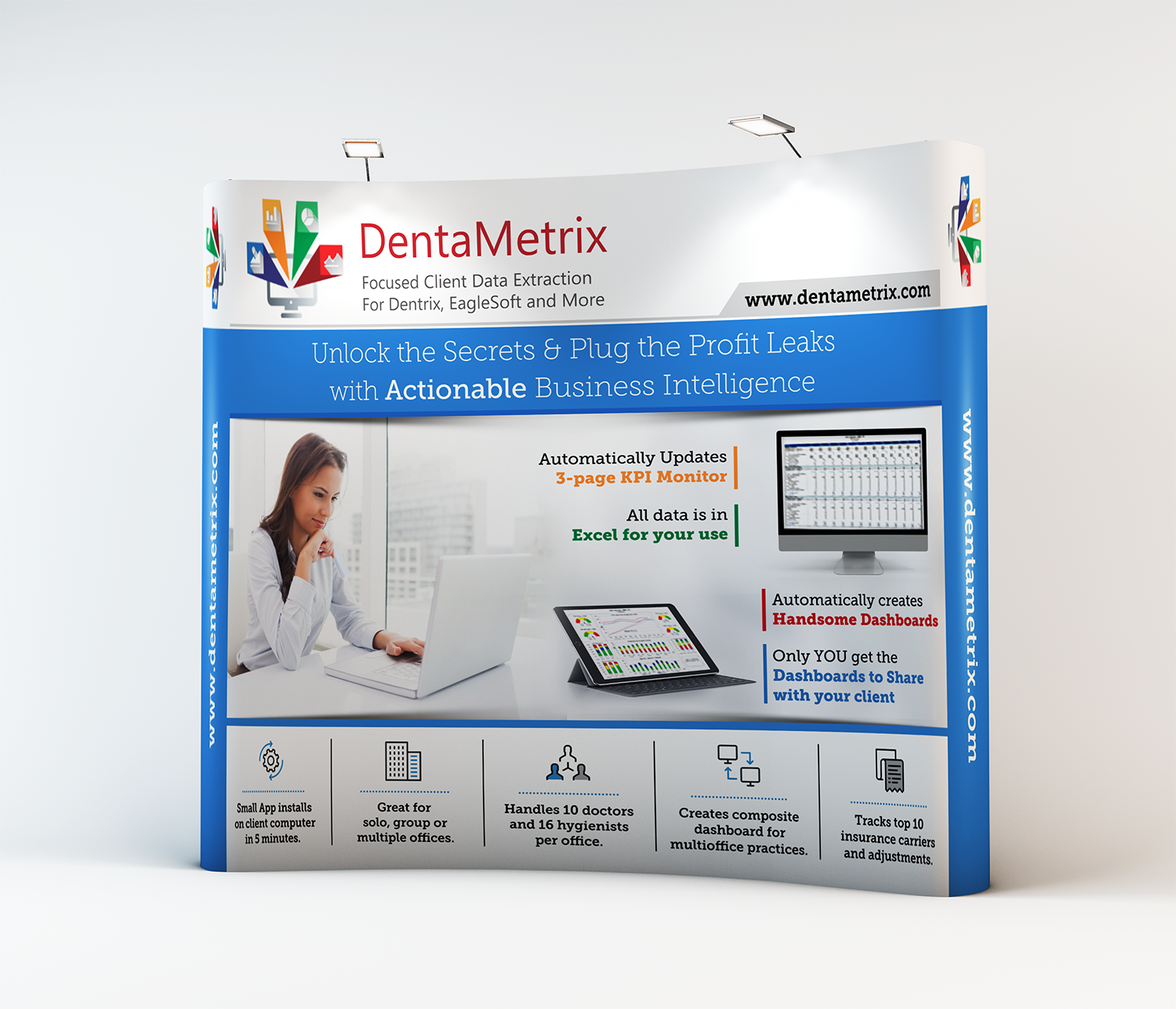 Trade Show Booth Design by Akshar Shailesh for DentaMetrix | Design #11624804