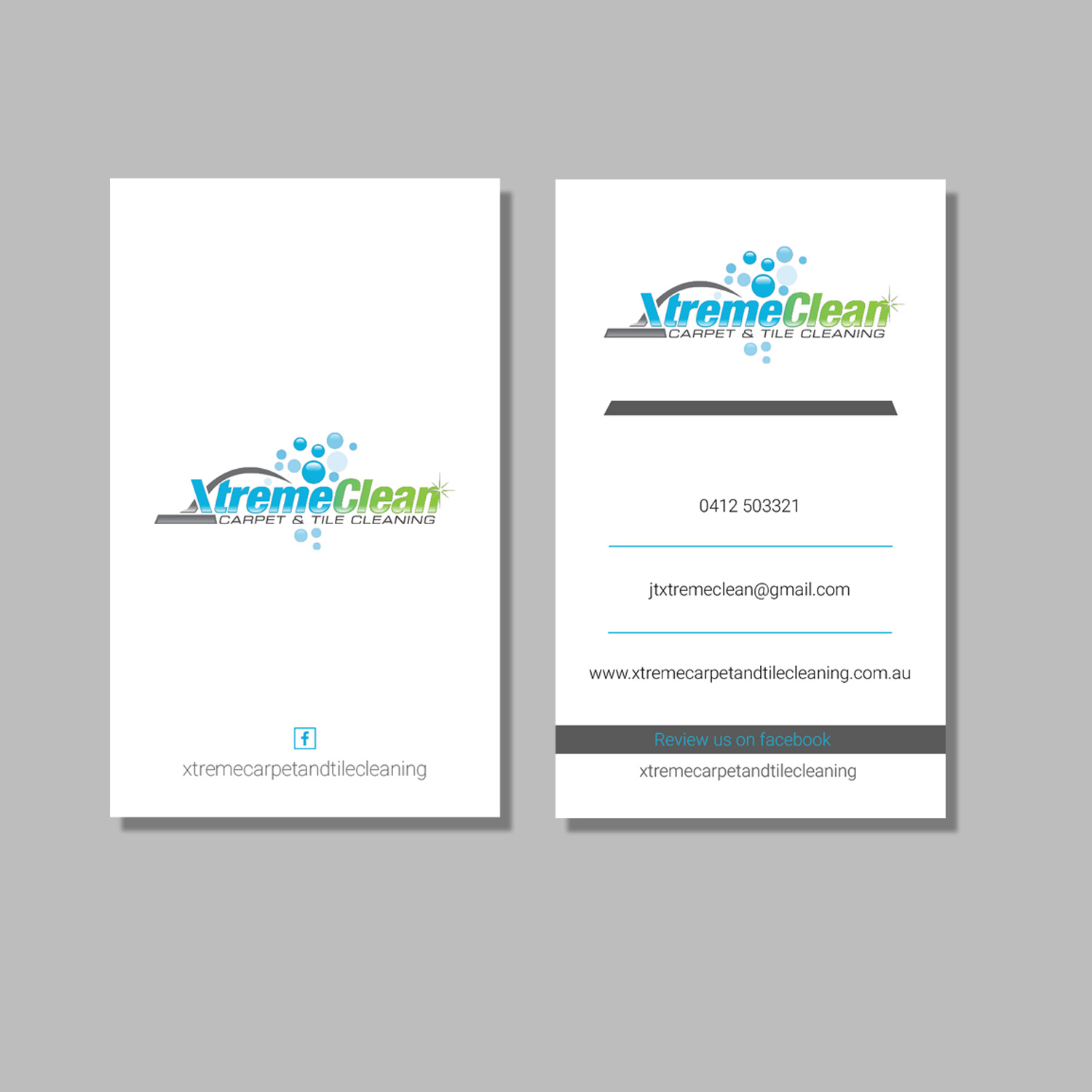Business Card Design by ankurvats for Xtreme Carpet and Tile Cleaning | Design #11615438