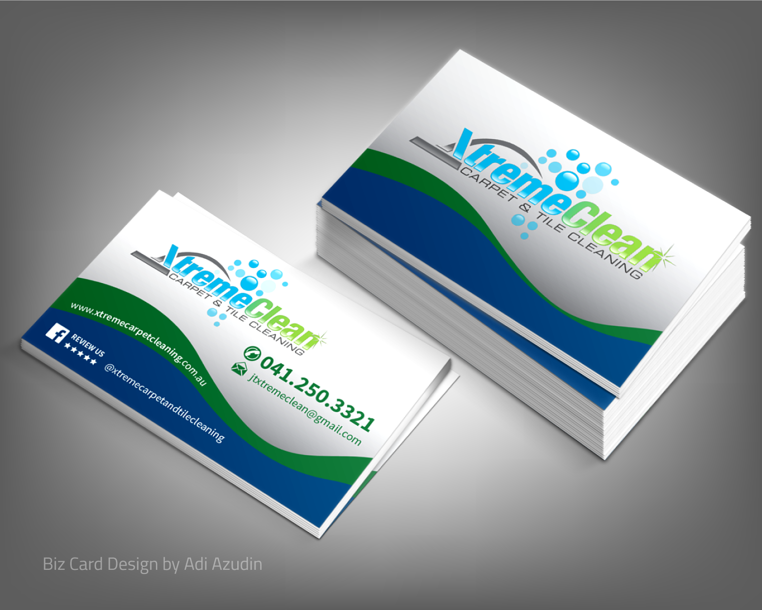 Business Card Design by adiazudin for Xtreme Carpet and Tile Cleaning | Design #11611427