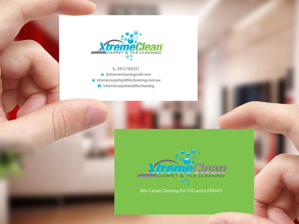 Business Card Design by Creations Box 2015 for Xtreme Carpet and Tile Cleaning | Design #11617986
