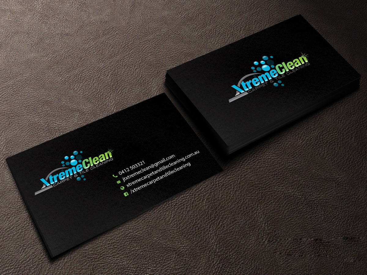Business Card Design by Creations Box 2015 for Xtreme Carpet and Tile Cleaning | Design #11618297