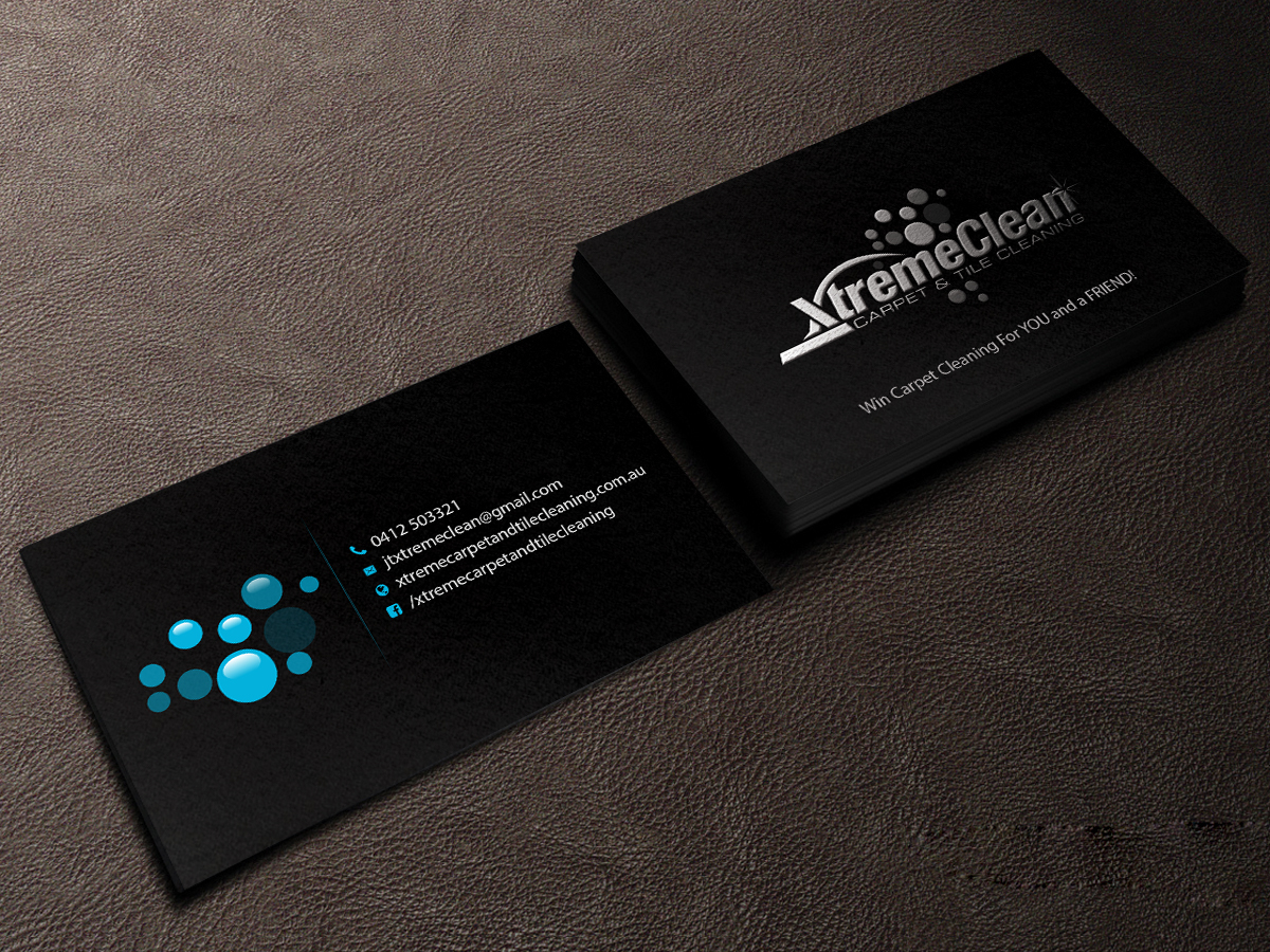 Business Card Design by Creations Box 2015 for Xtreme Carpet and Tile Cleaning | Design #11618298