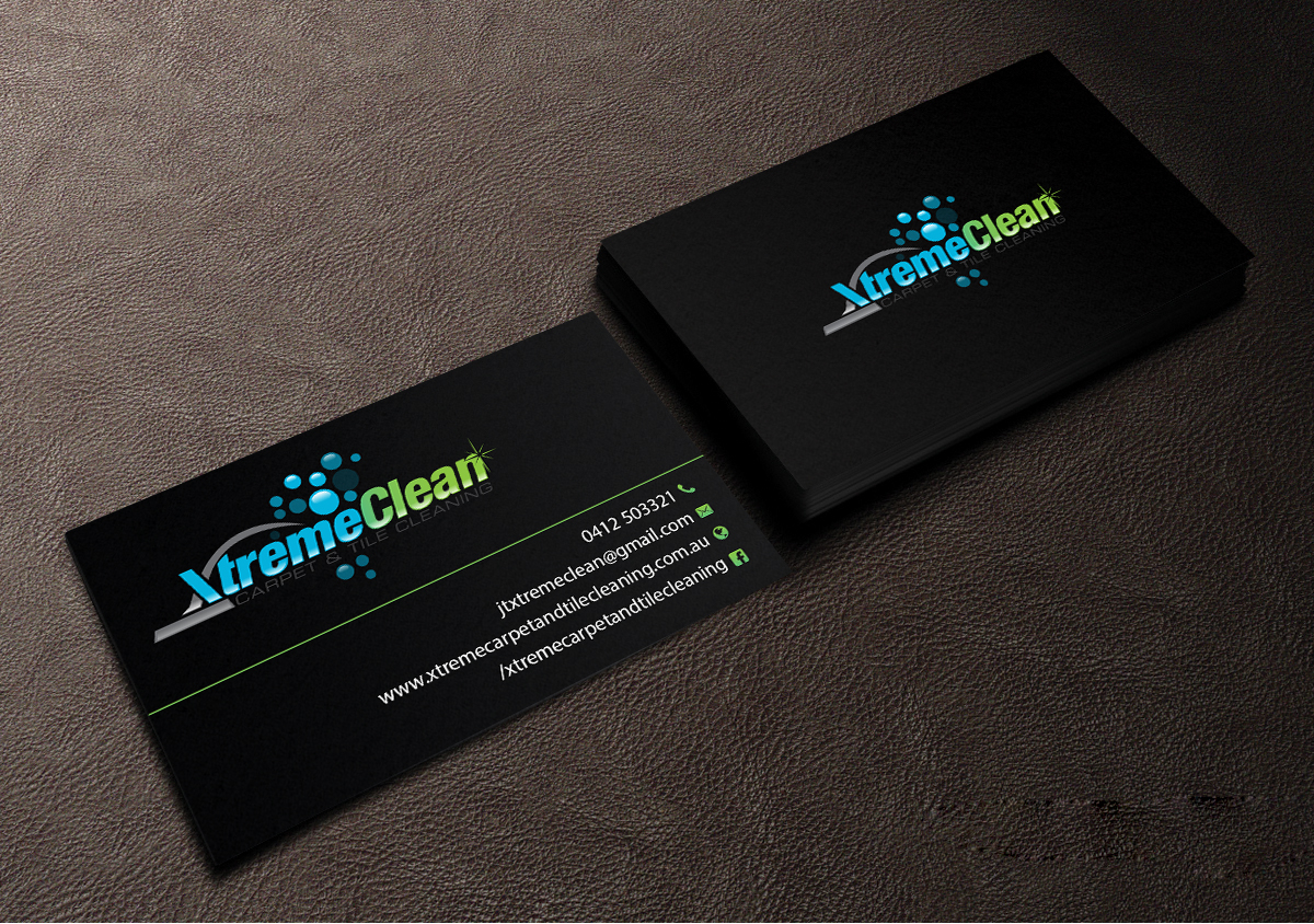 Business Card Design by Creations Box 2015 for Xtreme Carpet and Tile Cleaning | Design #11618299