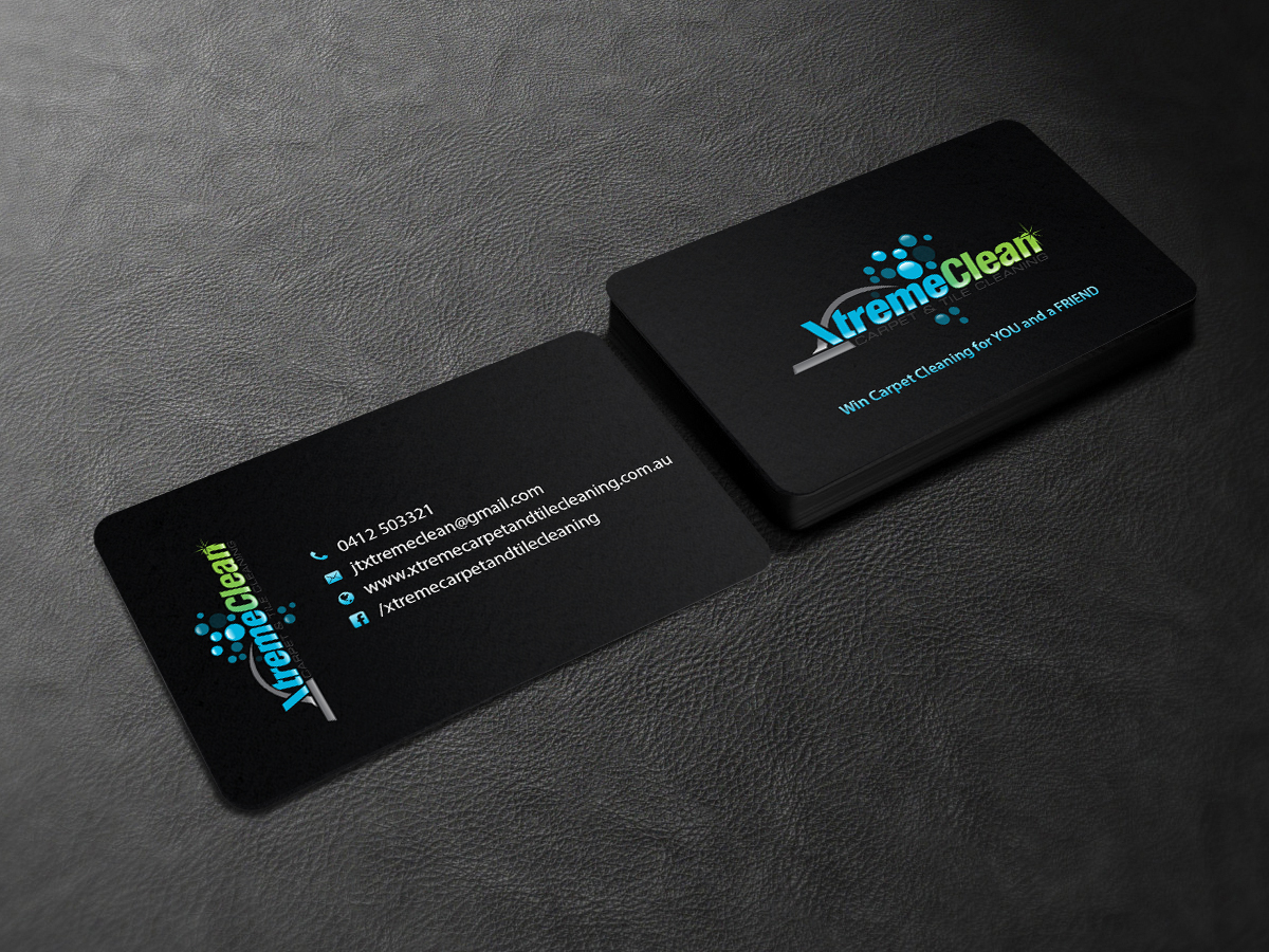 Business Card Design by Creations Box 2015 for Xtreme Carpet and Tile Cleaning | Design #11618301
