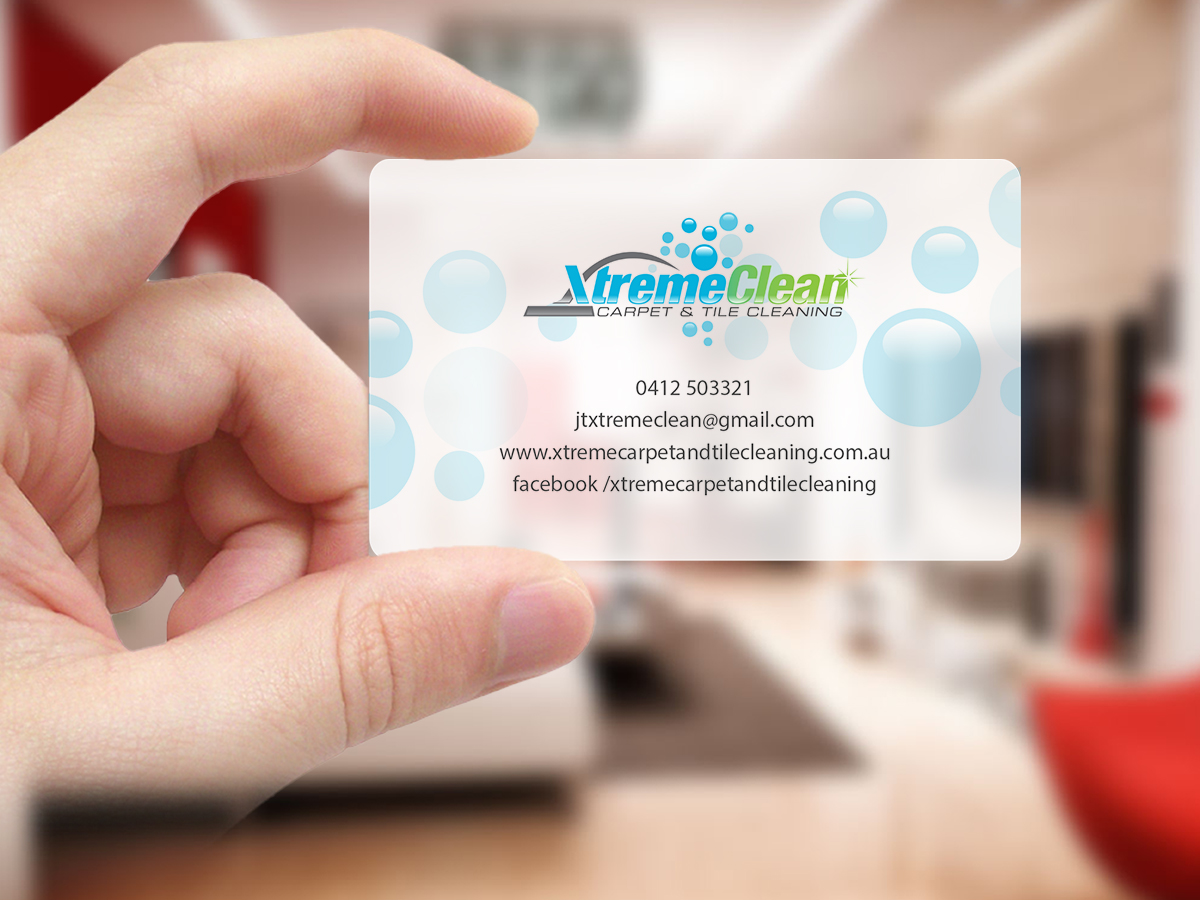Business Card Design by Creations Box 2015 for Xtreme Carpet and Tile Cleaning | Design #11618312