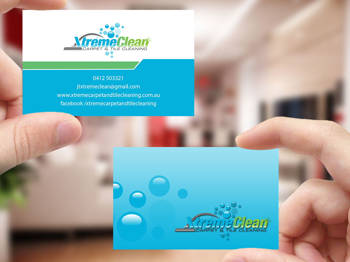 Business Card Design by Creations Box 2015 for Xtreme Carpet and Tile Cleaning | Design #11618314