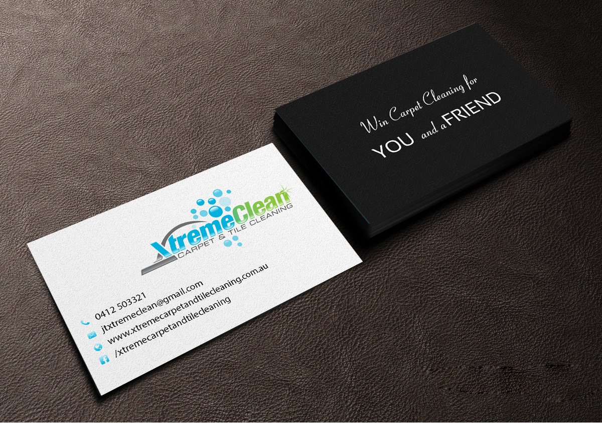 Business Card Design by Creations Box 2015 for Xtreme Carpet and Tile Cleaning | Design #11618315
