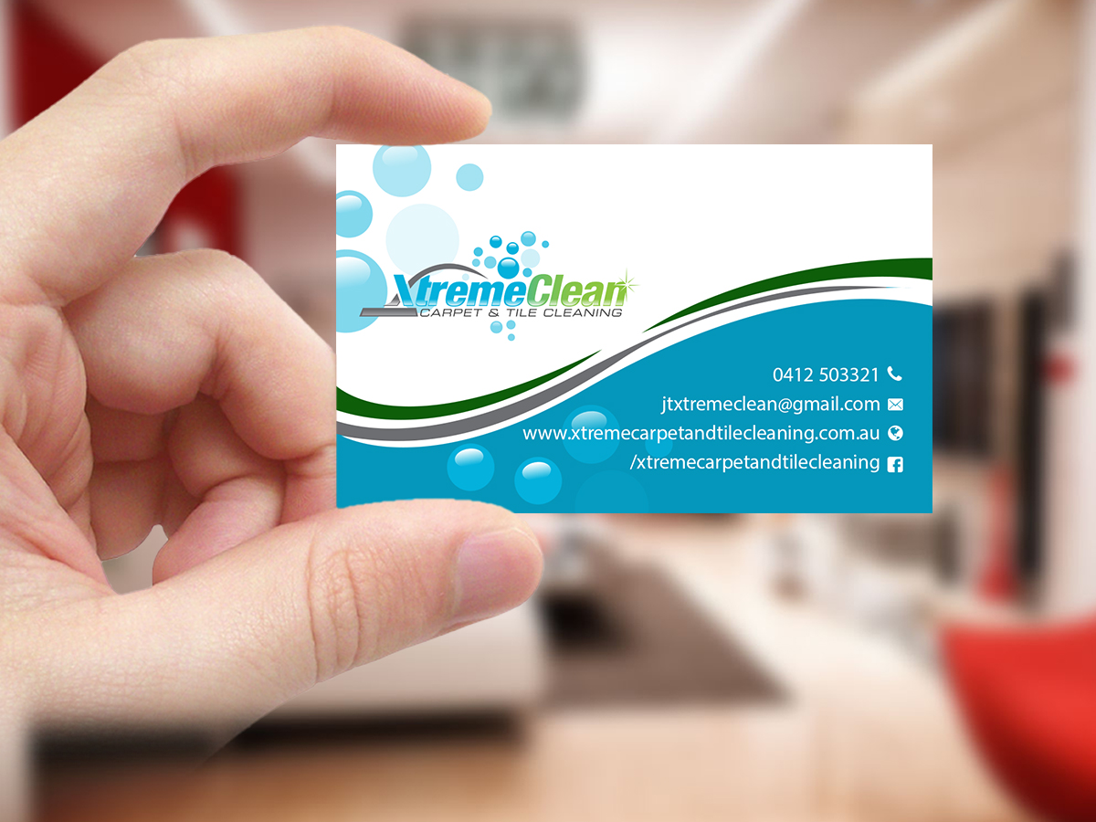 Business Card Design by Creations Box 2015 for Xtreme Carpet and Tile Cleaning | Design #11626686