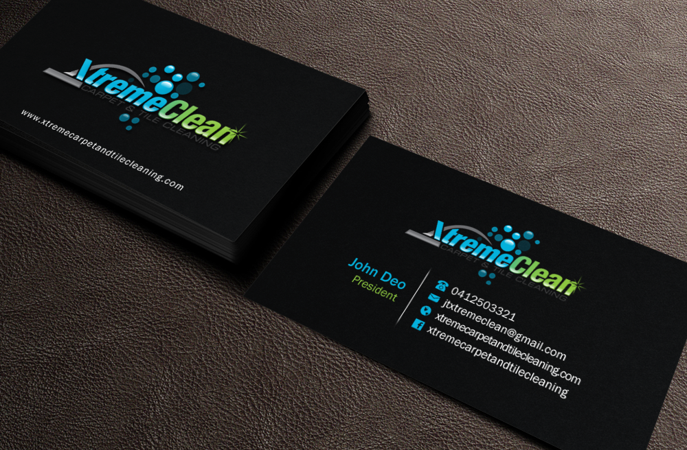 Business Card Design by Brand aid for Xtreme Carpet and Tile Cleaning | Design #11622788
