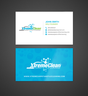 Business Card Design by chandrayaan.creative for Xtreme Carpet and Tile Cleaning | Design: #11616296