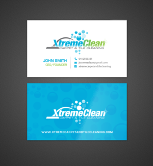 Diseño de Tarjeta de Presentación por chandrayaan.creative para Xtreme Carpet and Tile Cleaning | Diseño: #11616299