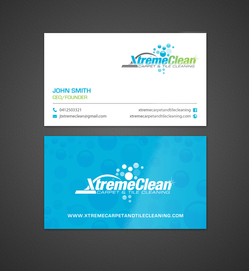 Business Card Design by chandrayaan.creative for Xtreme Carpet and Tile Cleaning | Design #11616301