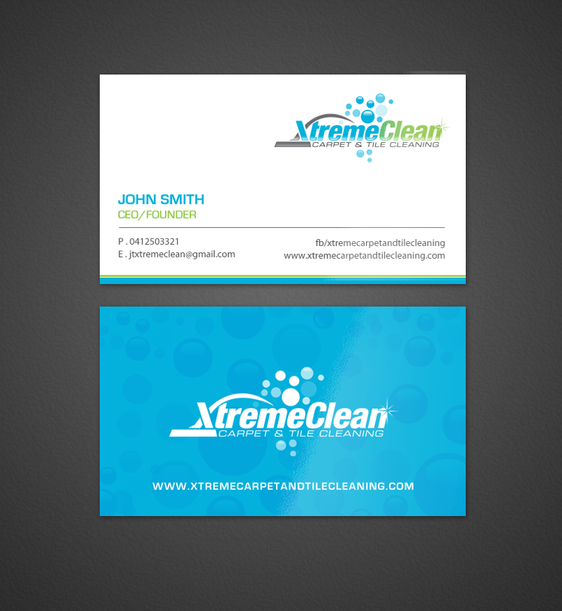 Business Card Design by chandrayaan.creative for Xtreme Carpet and Tile Cleaning | Design #11616302