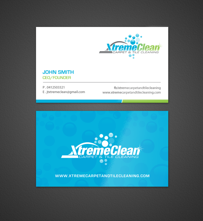 Business Card Design by chandrayaan.creative for Xtreme Carpet and Tile Cleaning | Design #11616332
