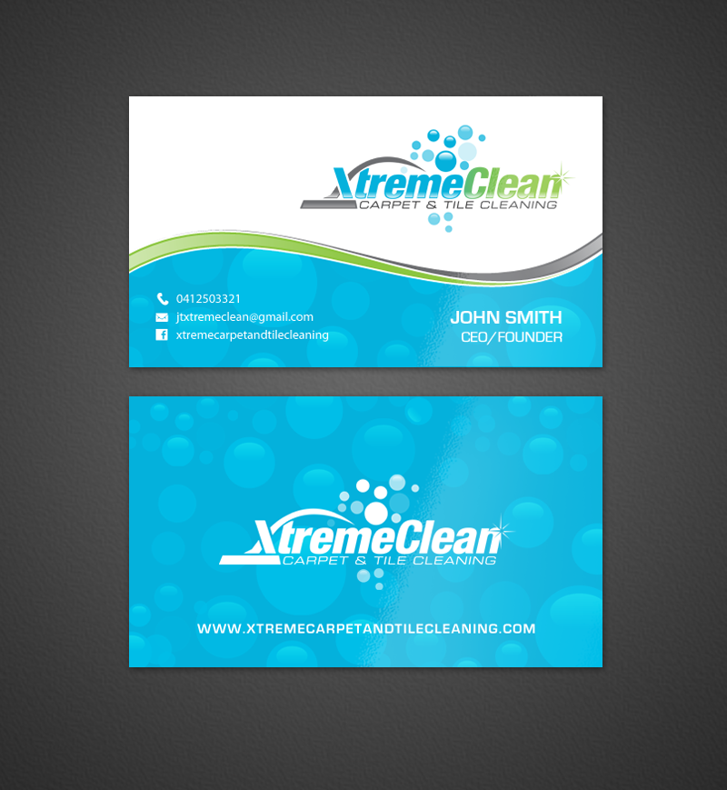 Business Card Design by chandrayaan.creative for Xtreme Carpet and Tile Cleaning | Design #11616444
